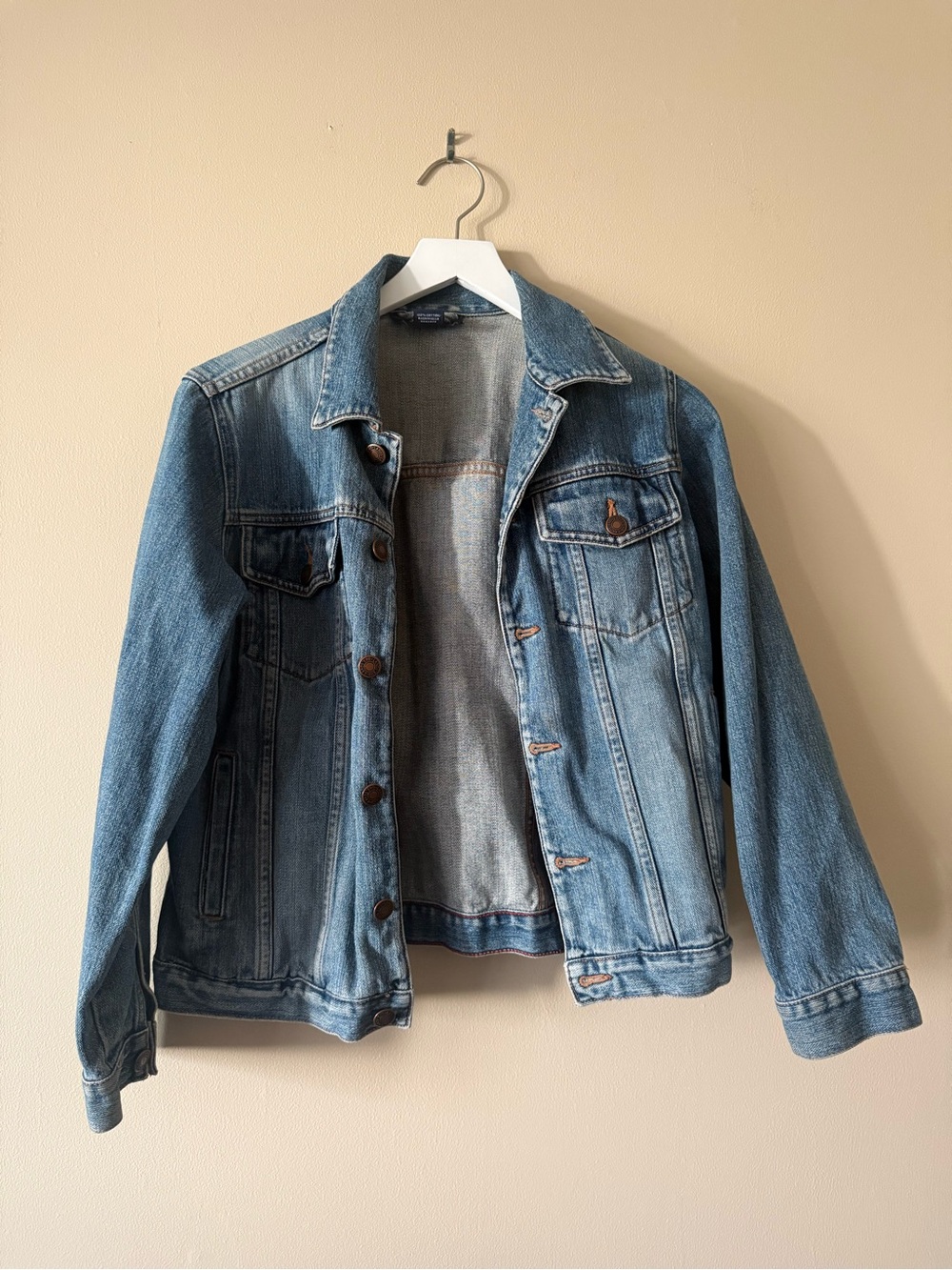 Vintage Lands’ End Women’s Jean Jacket 100% Cotton Size Medium 10-12
